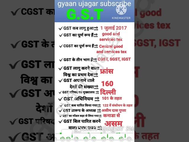 GST KYA HAI ll GST KA PURA NAAM#gst #GST #@gyaanujagar10k GST ka full form