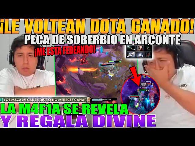 LA M4F1A SE REVELA Y REGALA DIVINE EN DOTA GANADO! MACARIUS PECA DE SOBERBIO EN MEDIA ARCONTE DOTA 2