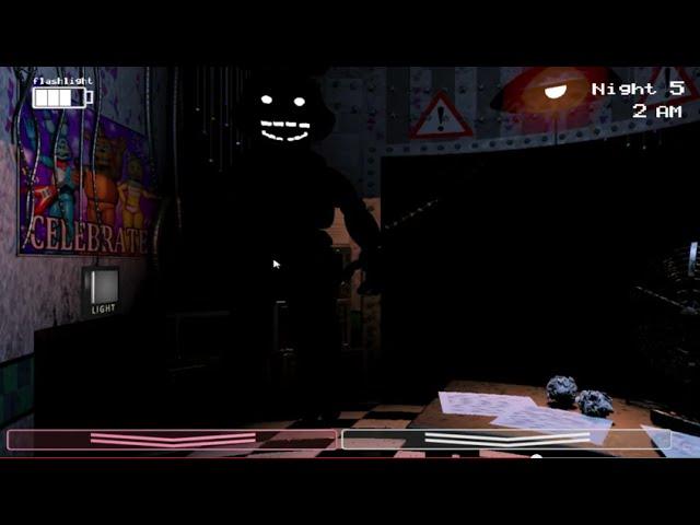 Five Nights at Freddy's 2 Night 5 Weird black shadow/ Dark Bonnie/shadow bonnie thing on my stream!