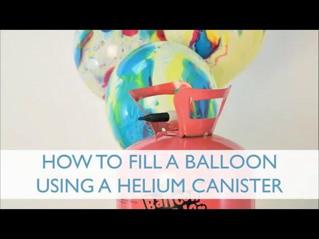 How to inflate a balloon using a helium canister