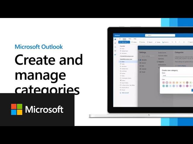 Create and manage categories in the new Outlook for Windows