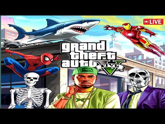 GTA 5: RAGNOLL LIVE STREAM SPIDER-MAN IRON-MAN FREEFIRE #live #gta #freefire