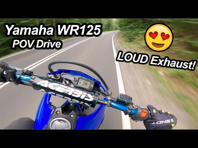 Yamaha wr125 POV Drive | Loud Exhaust Sound | Downshifts | Full Speed!