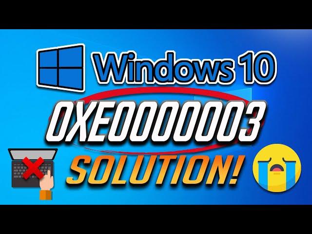 How to Fix Windows Update Error 0xE0000003 in Windows 10 [Tutorial] 2024