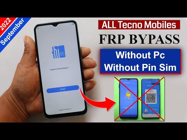 All Tecno Android 11 | 12 Frp Bypass/Remove Google Account Lock Without Pc New Method 2022 Sept.