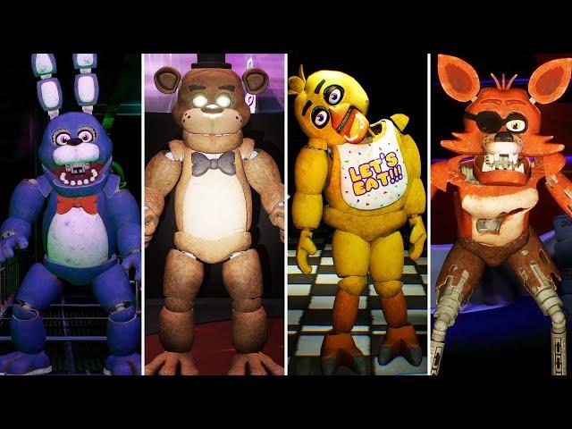 FNAF Security Breach - All Original Freddy, Bonnie, Chica & Foxy