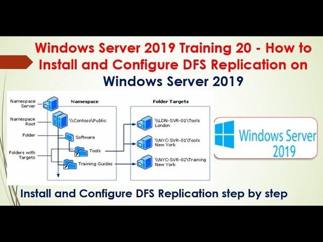 Windows Server 2019 Training 20 - How to Install and Configure DFS Replication Server 2019