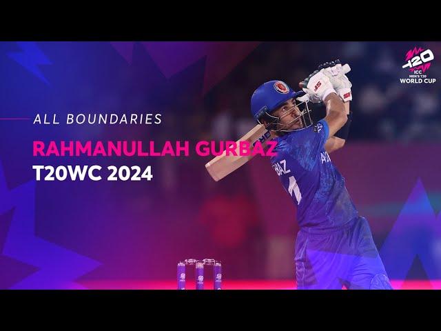 Every Rahmanullah Gurbaz boundary | T20WC 2024