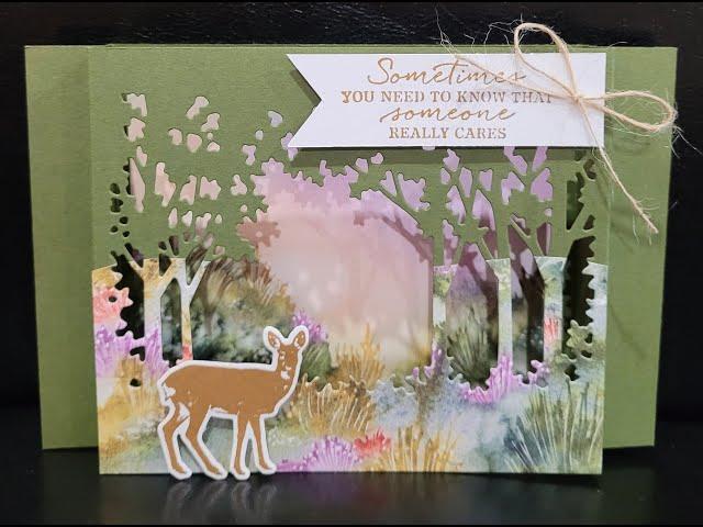 Stampin Up Grassy Grove Fun Fold Card