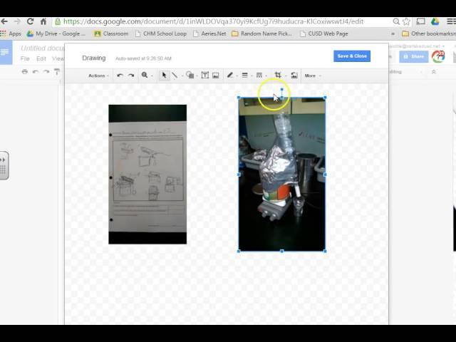 Side By Side Photos In Google Docs Using the Draw Tool