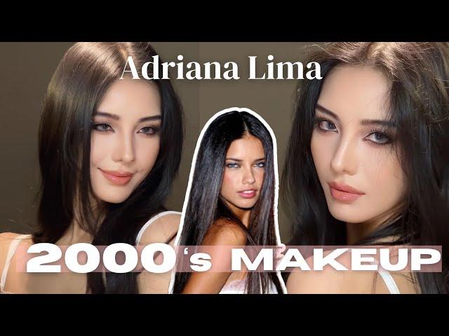 Asian Girl Tries Adriana Lima 2000's Makeup | Smoky Eyes Glossy Lips by chiyo千野