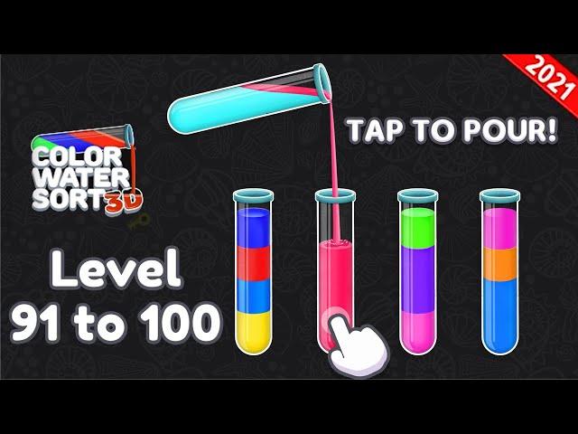 Color Water Sort Puzzle: Liquid Sort It 3D - Level - 91 to 100