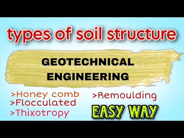 Types of soil structure, (Geotechnical engineering) #civilengineering