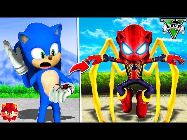 Mejorando a IRON SPIDER SONIC LA PELICULA en GTA 5 !! (Sonic Movie mod)