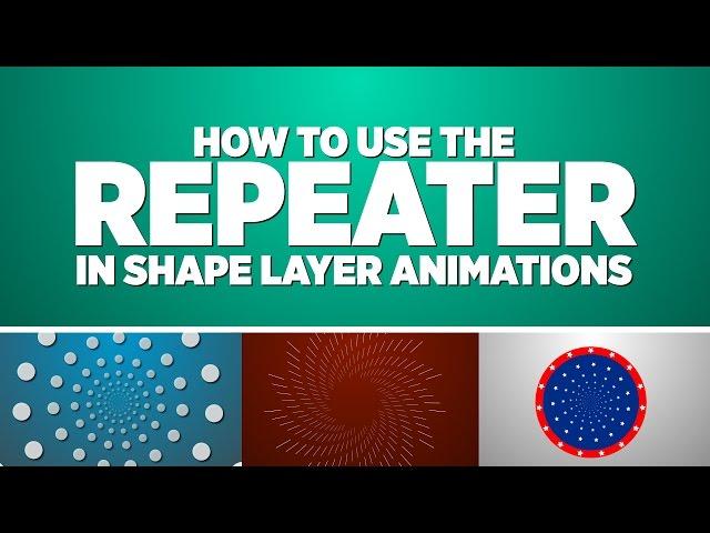 How to Use The Repeater with Shape Layers in After Effects | Adobe After Effects Tutorial