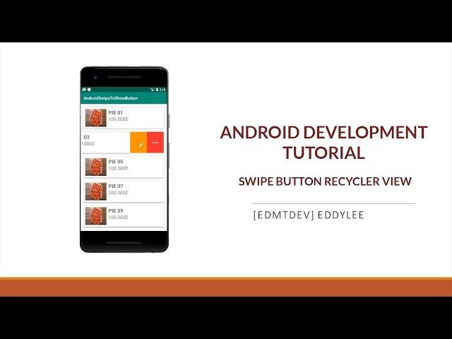 Android Development Tutorial - Swipe to show button Recycler View