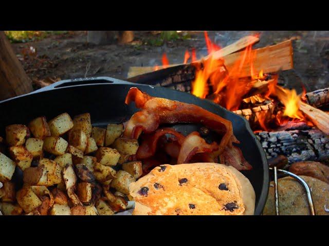 It was perfect... Bushcraft Breakfast Hash (Cast iron Campfire Cooking)