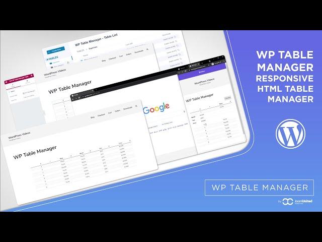 WordPress responsive HTML table manager
