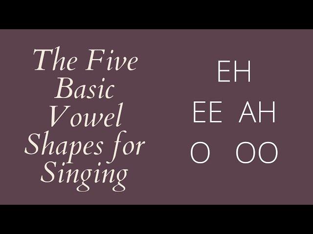 Five Basic Vowel Shapes for Singing