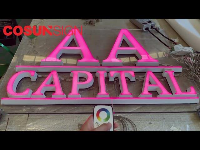 3D LED Luminous Solid Acrylic Letter Sign Board Color Changing Decor Manufacturer Price