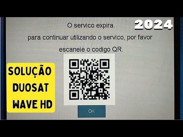 Duosat wave codificado ou com qr code na tela , solução.