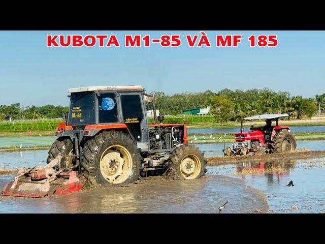 Nay gặp máy cày kubota xới đất ruộng nước nhìn cabin tưởng đâu mf