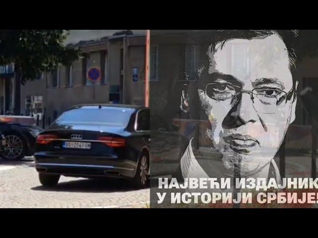 VUČIĆ VELEIZDAJNIK BEŽI IZ PREDSEDNIŠTVA ZBOG BUKE SA PROTESTA...