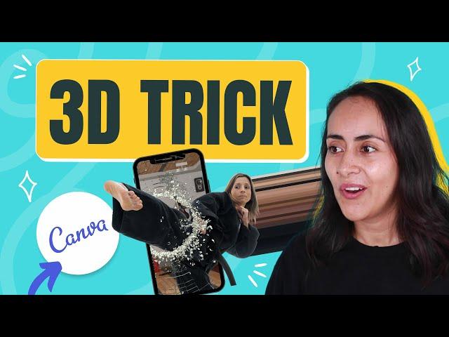 How to CREATE a 3D EFFECT in Canva - Fun & Creative Tricks in Canva