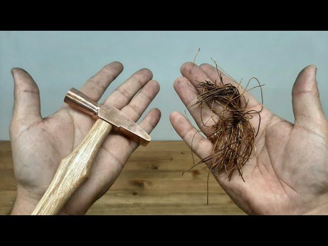 How to make a copper wire hammer. DIY copper hammer