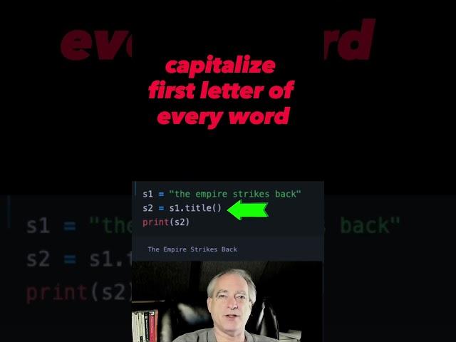 Capitalize first letter of every word in Python string  #python #shorts