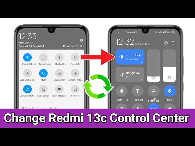 Redmi 13c Control Center Settings | Change Control Center On Redmi 13C | HyperOS Control Center