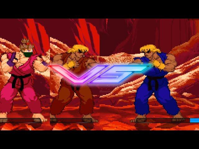 MUGEN - Blackjack, then Dark Ken vs. MVC Evil Ken - Download