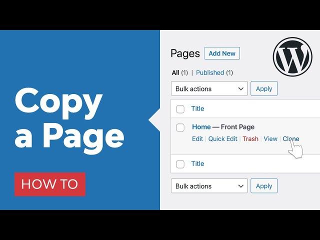 How to Copy a Page in WordPress