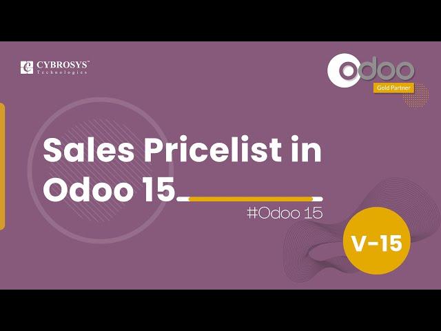 How to Create Sales Pricelists in Odoo 15 | Odoo 15 Sales | Enterprise Edition