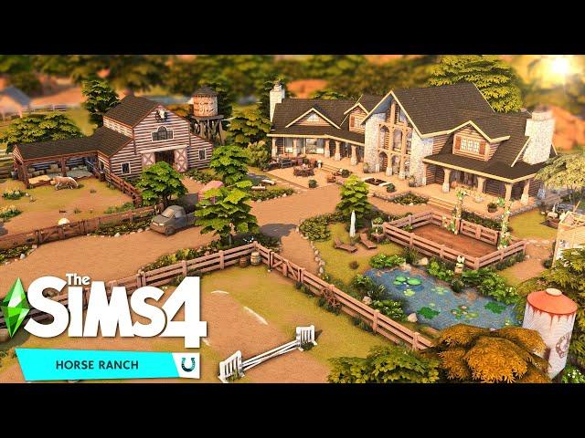 BIG FAMILY RANCH & FARM || Horse ranch pack || The Sims 4  Speed Build - NO CC