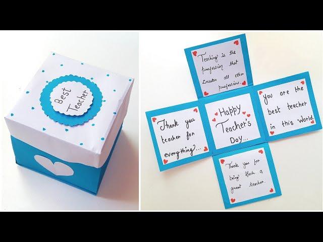 How To Make Teacher's Day Explosion Box ? • Beautiful Gift Idea For Teacher's Day 2023 • Teacher Day