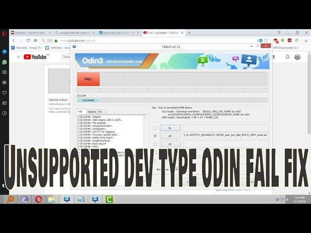 Unsupported dev type odin fail fix all new samsung mobile flash fail firmware.