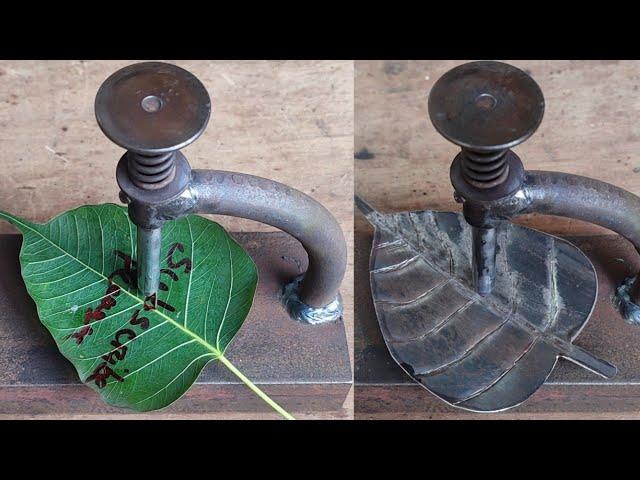 How To Make Leaf Ornaments From Sheet Metal / Metal Leaf Making ideas / Sheet Metal Project ideas