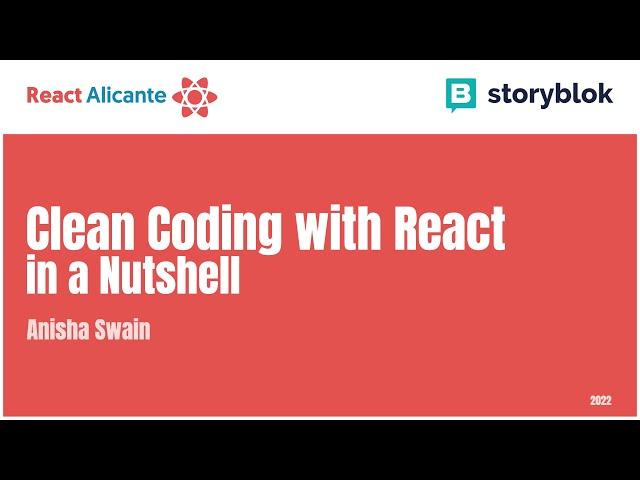 Clean coding with React in a nutshell - ANISHA SWAIN