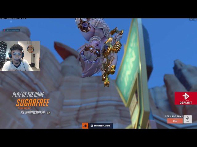 POTG! Sugarfree Widowmaker + Tracer Season 12 Top 500 Gameplay Overwatch 2