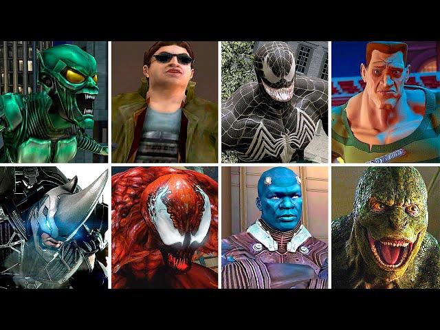 Spider-Man Games - All Movie Villains Boss Fights