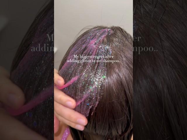 My biggest regret…  #glitterhair #viralhair