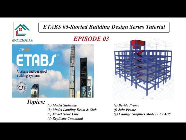 How to Model Stair in ETABS I EP 03