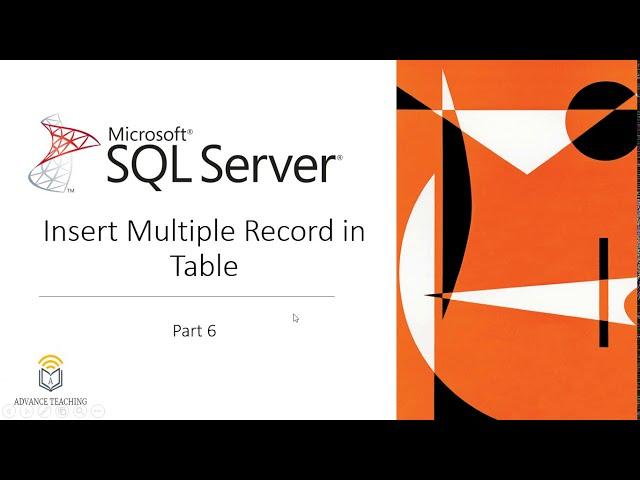 How to Insert Multiple Records in table with one sql query in SQL Server in Urdu/Hindi