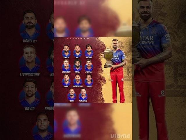 IPL 2025 RCB playing 11 #ipl#viratkohli#Rohit Sharma#rr