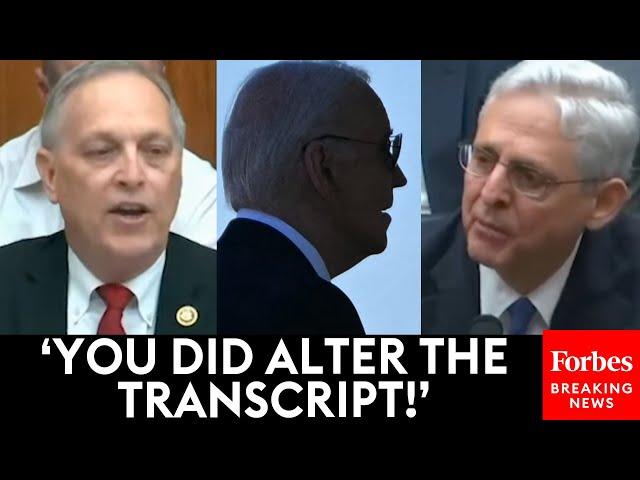 'You're Not Going To Like This...': Biggs Accuses DOJ Of Altering Biden-Hur Transcript To AG's Face