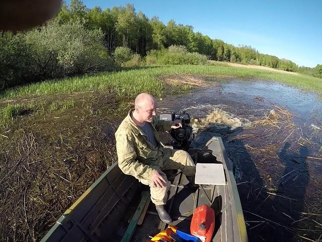 Жесткий тест мотора болотохода Бурлак