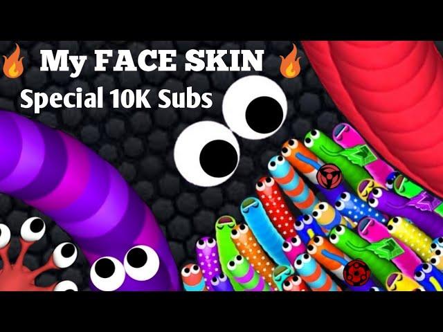 Slither.io - My Face GamePlay -  Special 10K Subs - WORLD RECORD Unlimited Length (CODE UPDATE)