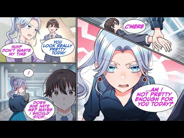 ［Manga dub］I always complimented my aloof boss at work, but when I suddenly stopped..［RomCom］