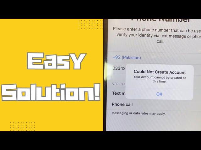 Could not create account in iphone | your account cannot be created at this time | Apple id issue